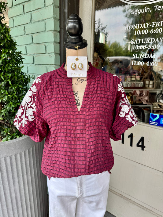 Havanah Maroon Top