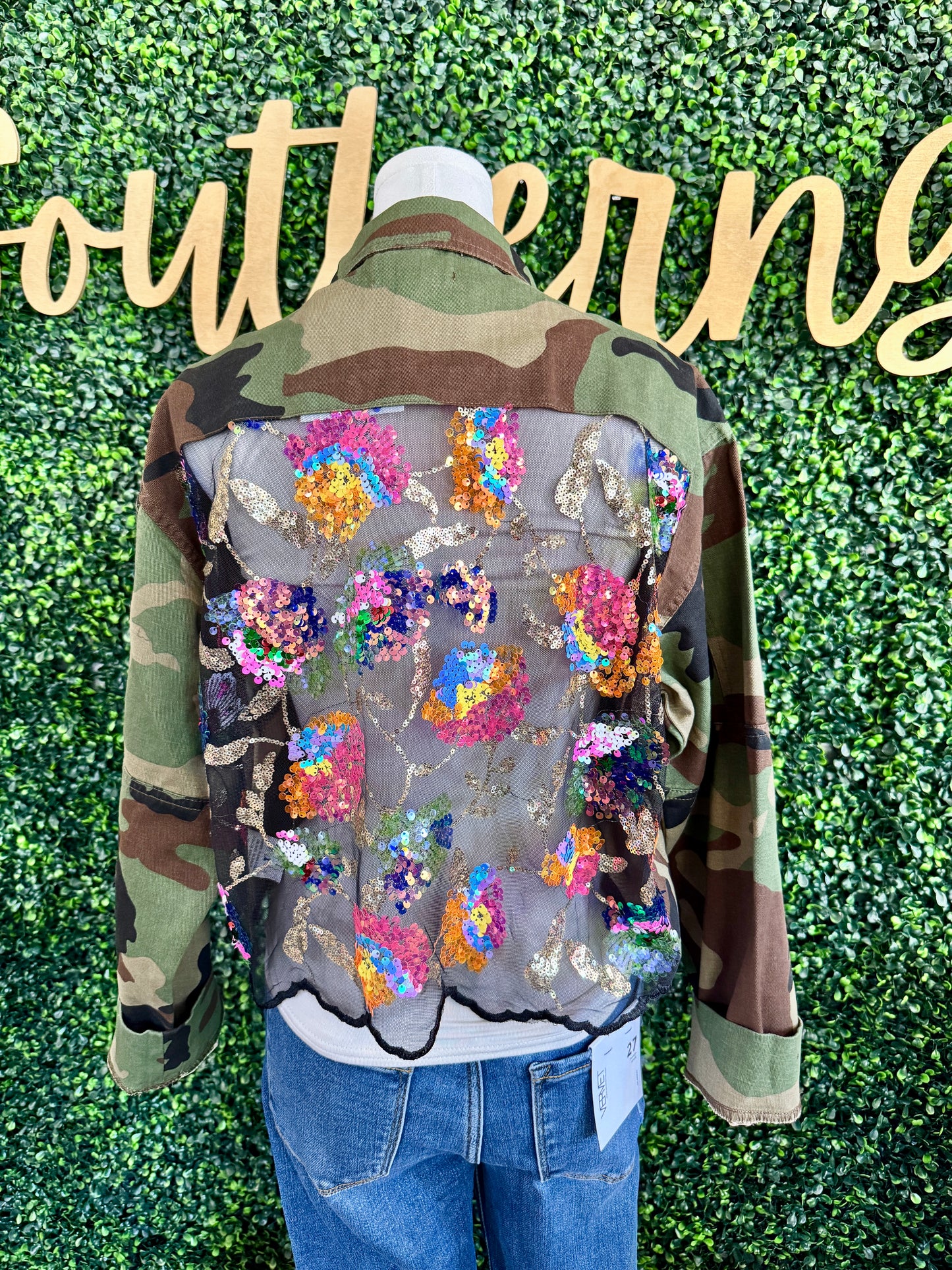 Wyatt Camo & Sequins Jacket