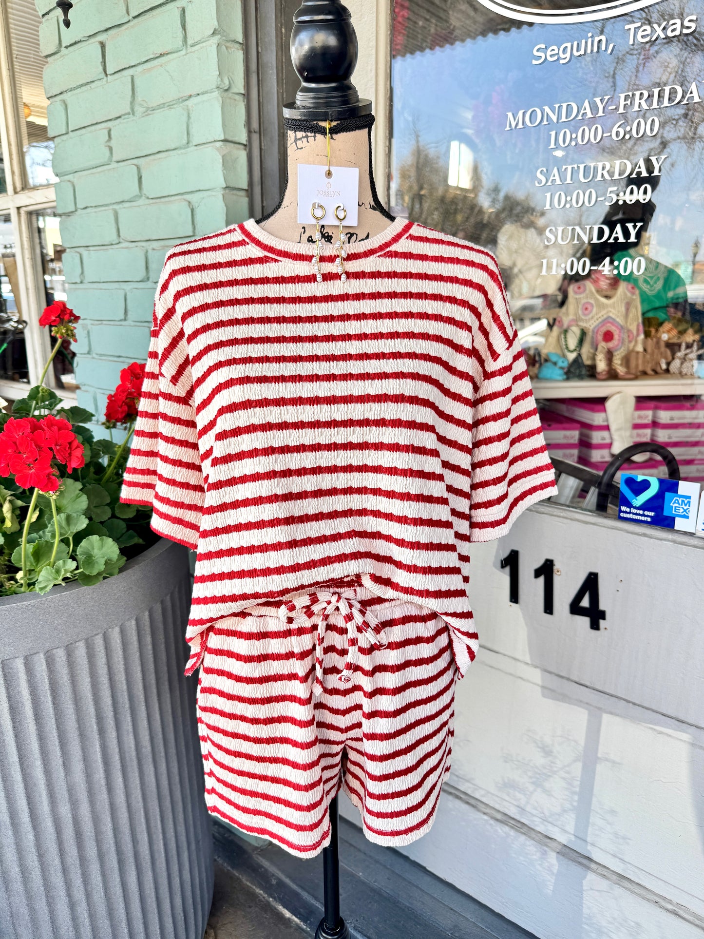 Harper Red Short Set