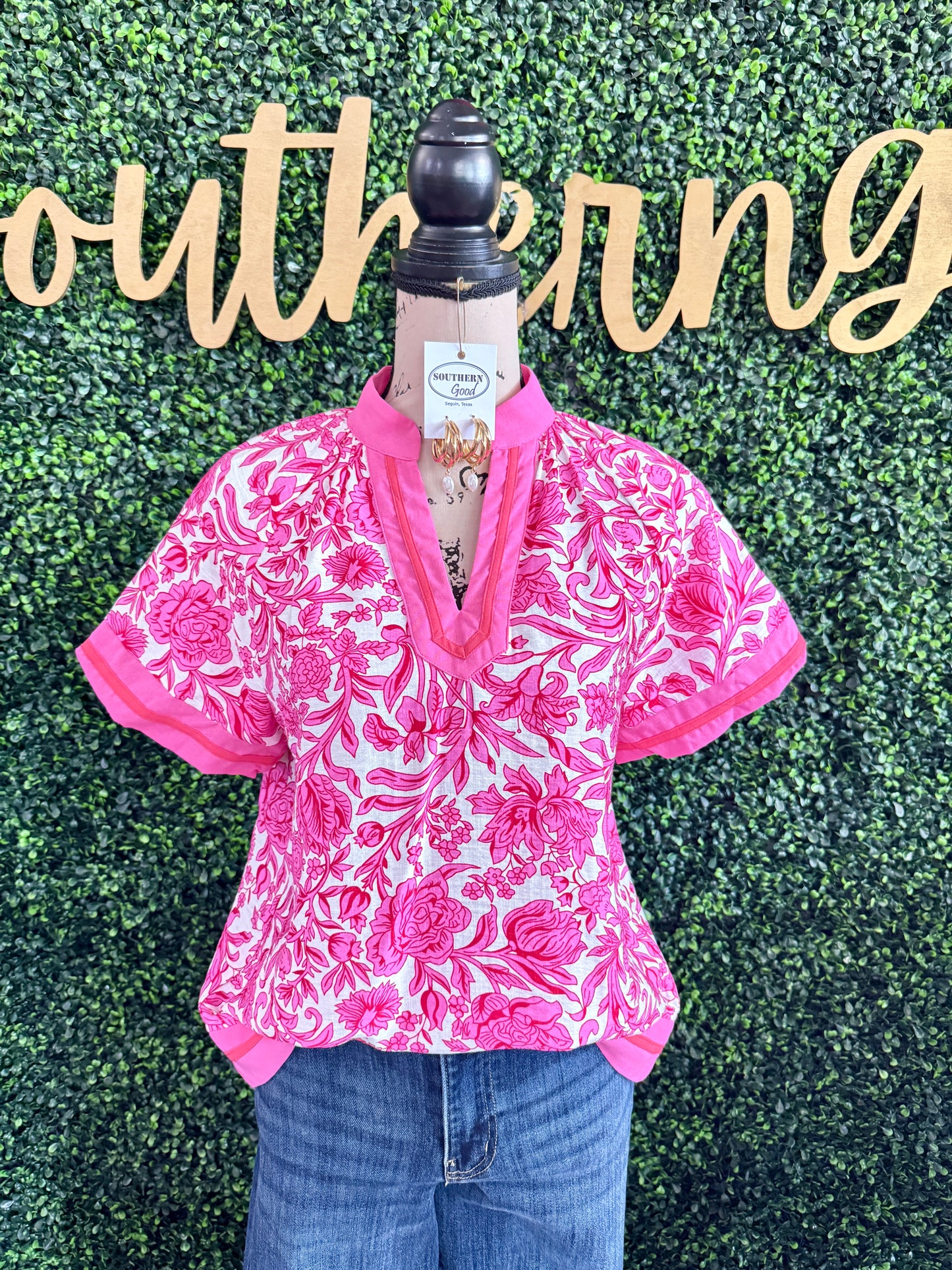 Maggie Pink Top