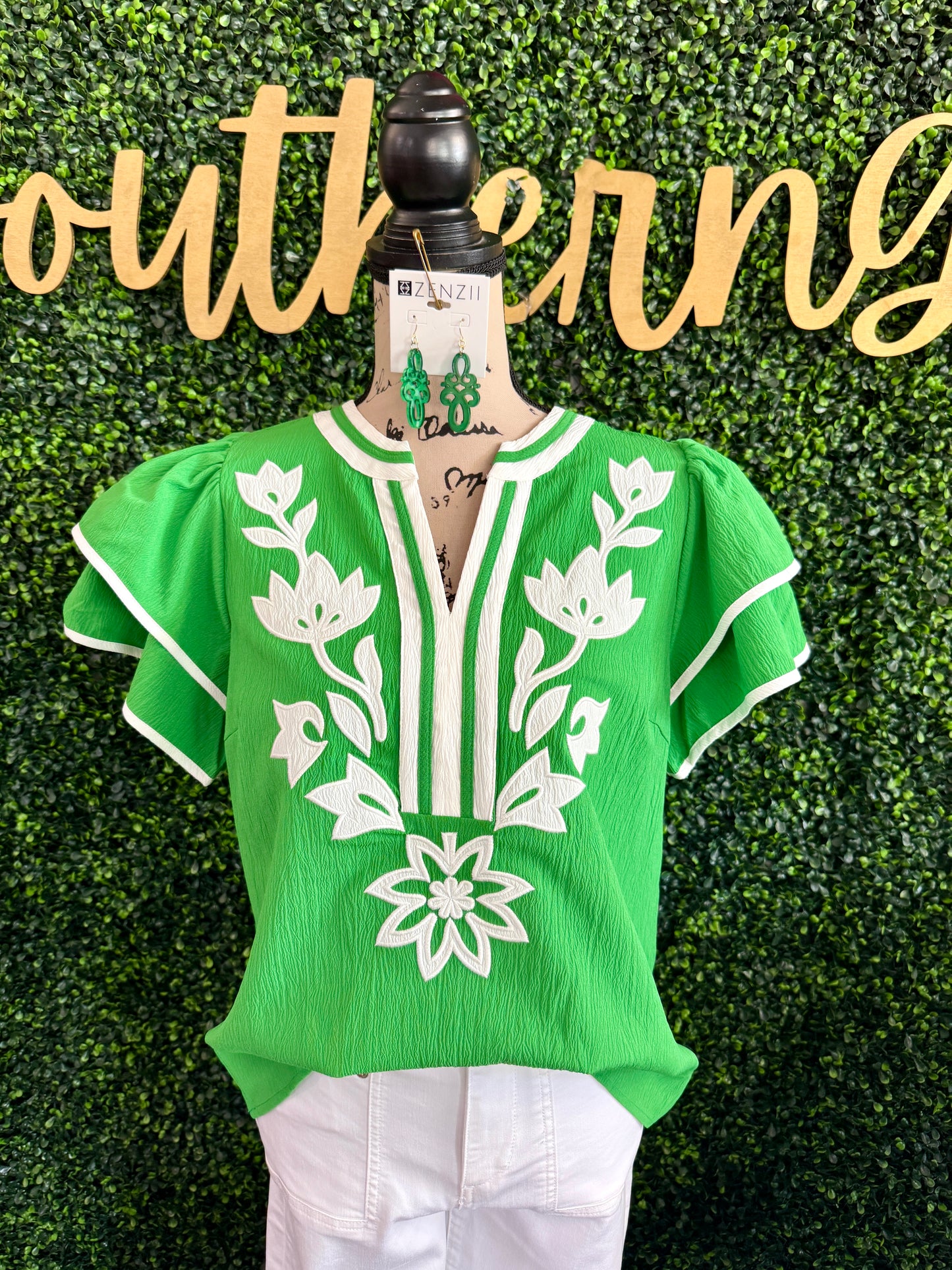 Whitlee Green Top