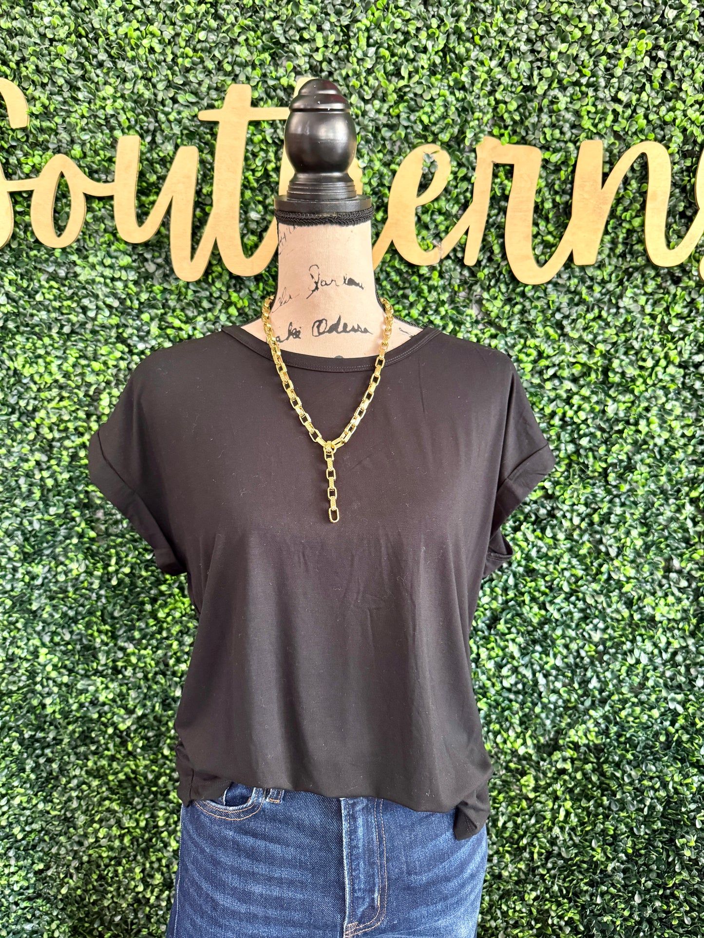 Bailey Black Bamboo Top