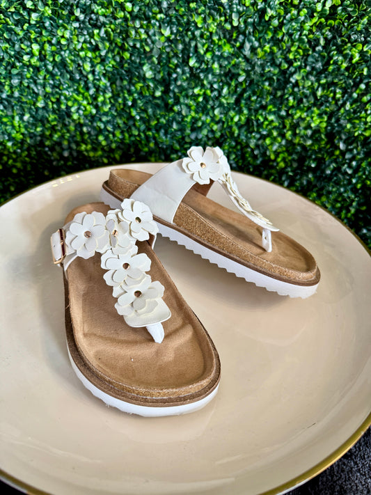 Bless Her Heart White Sandal