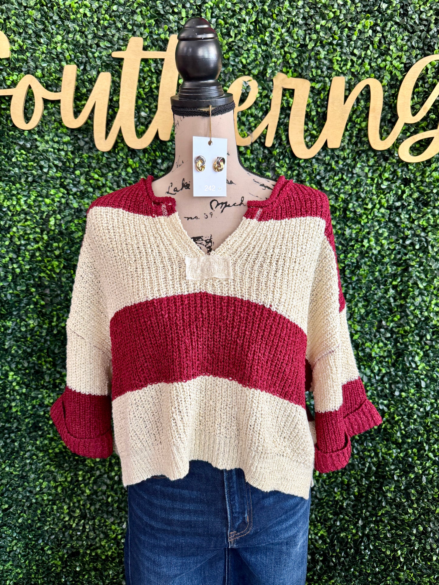 Lindy Maroon Sweater