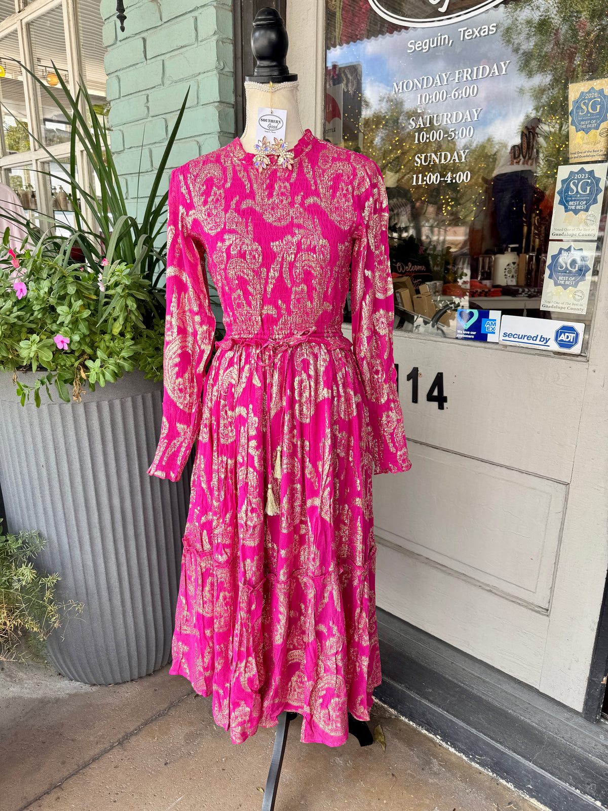 Kaye Metallic Midi
