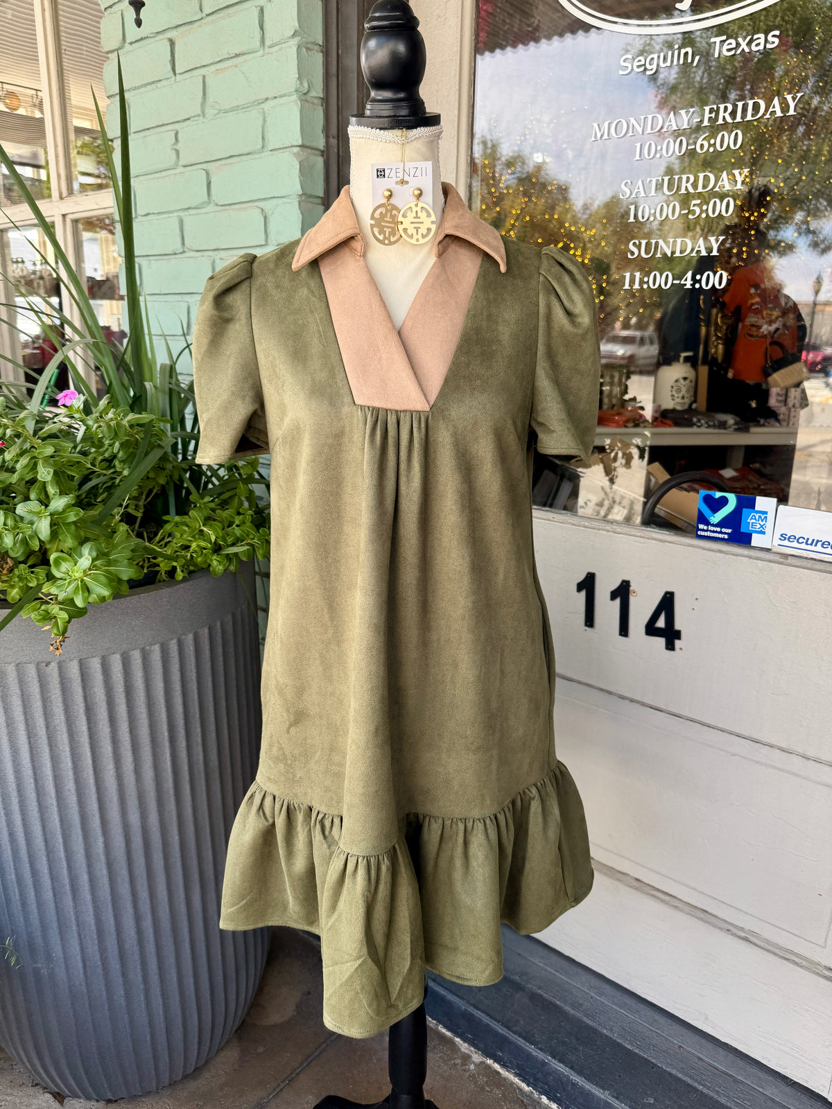 Kadance Olive Dress