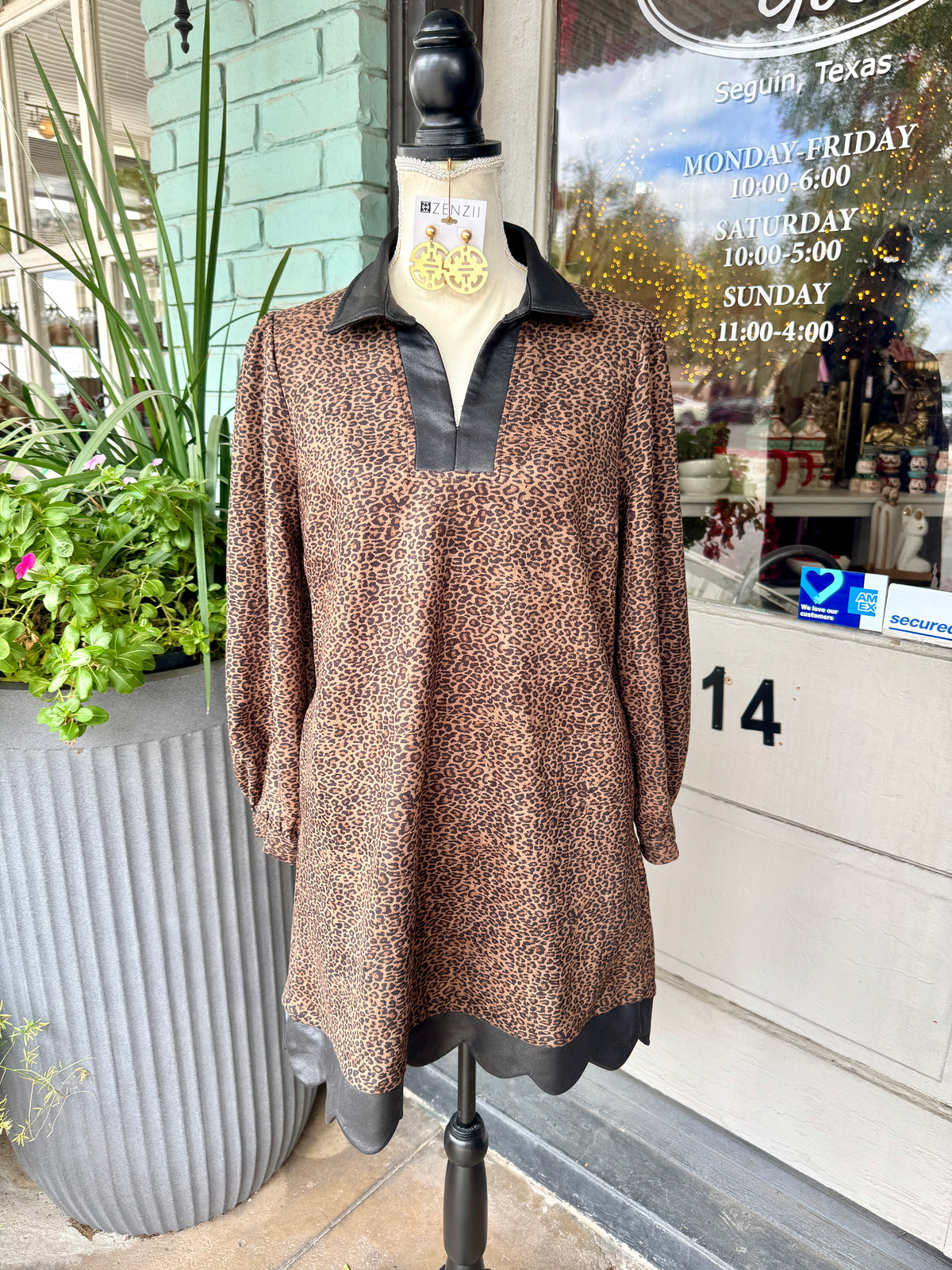 Hannah Leopard Dress