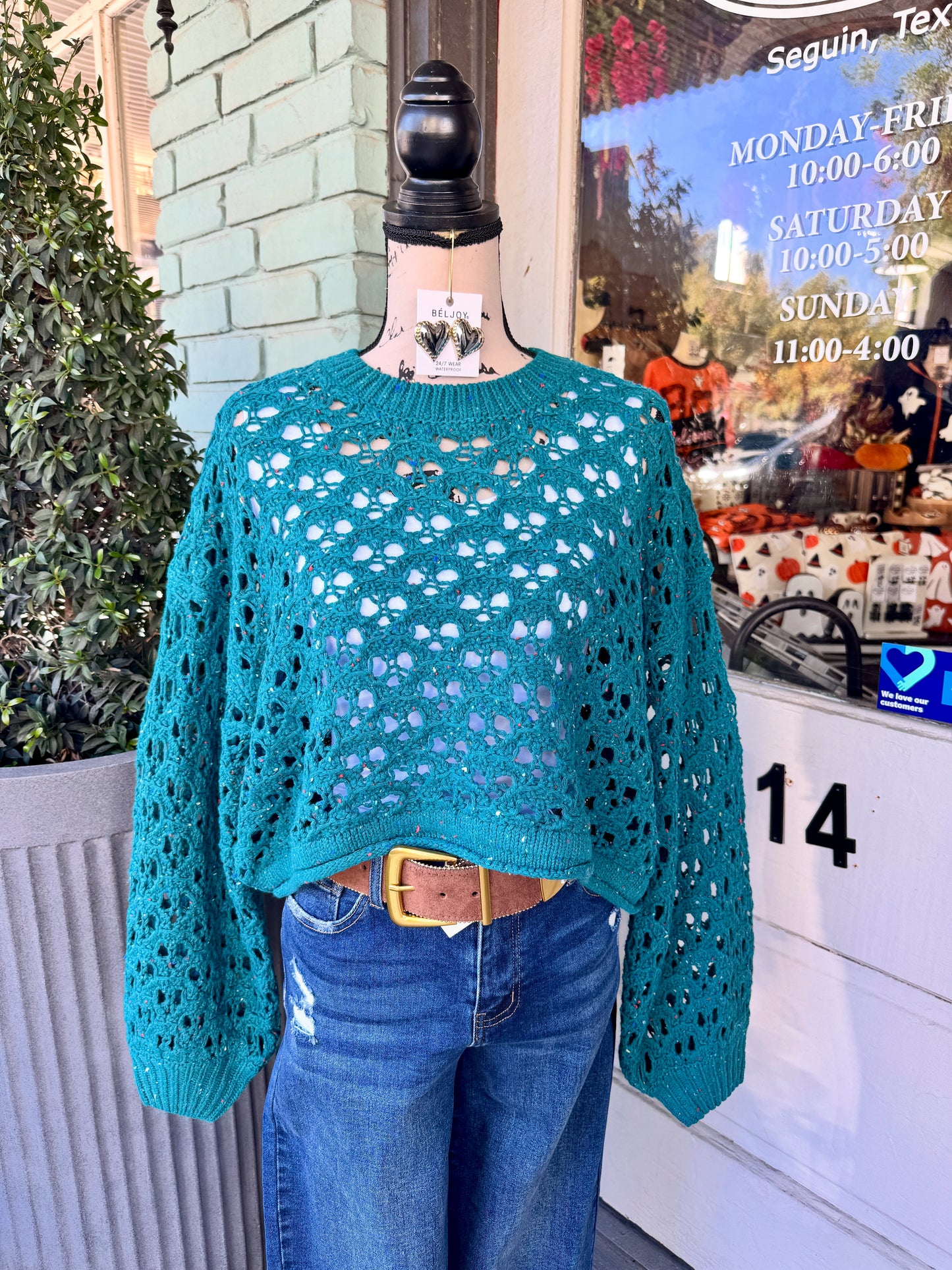 Anne Marie Teal Sweater