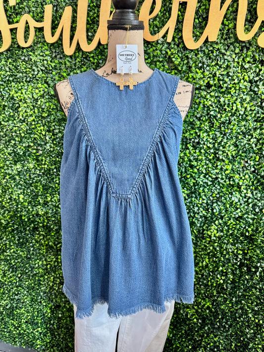 Peyton Chambray Top
