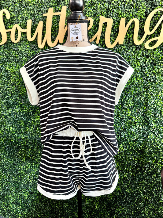 Everly Black Short Set