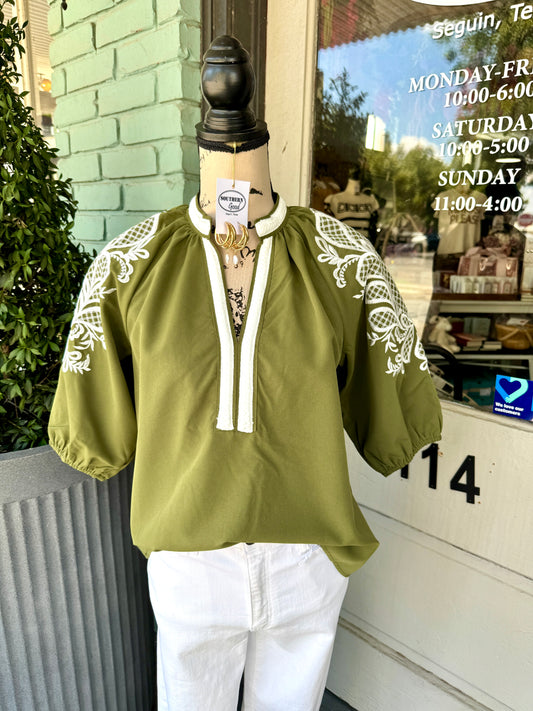 Ollie Olive Top