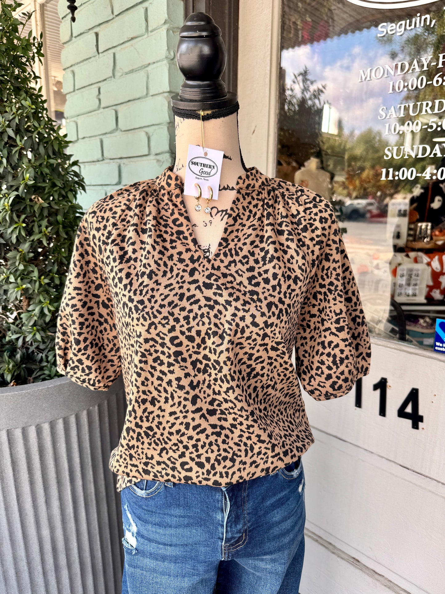 Mayla Leopard Top