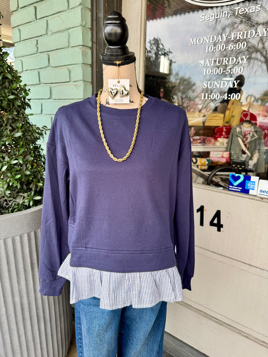 Miranda Navy Sweatshirt