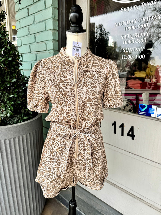 Leya Leopard Romper