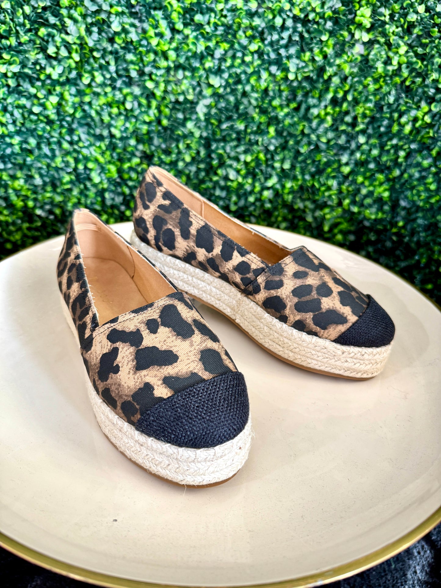 Matty Leopard Espadrille Flat
