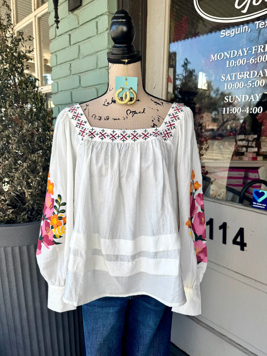 Tilly Embroidered Top