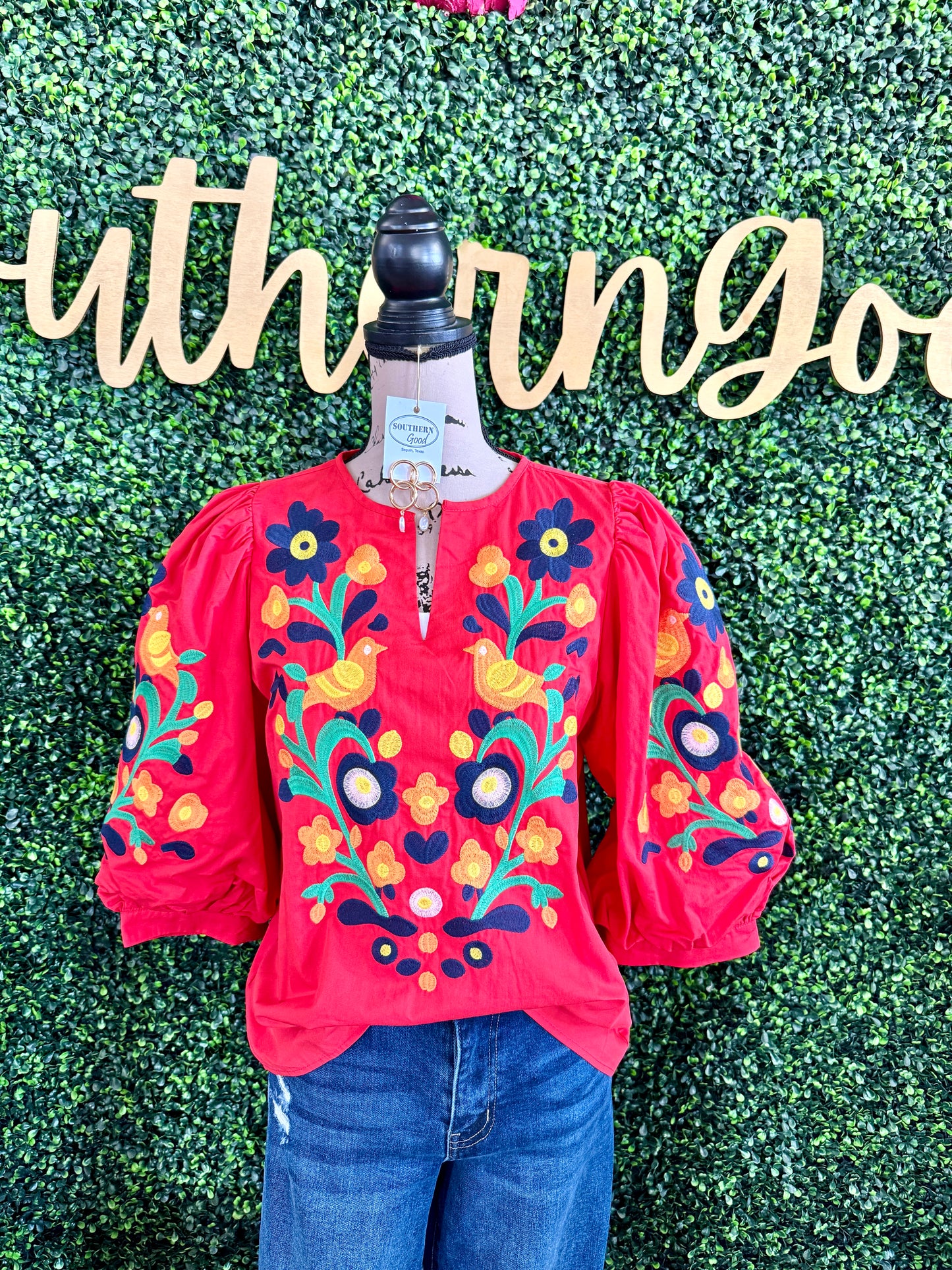 Aston Embroidered Top