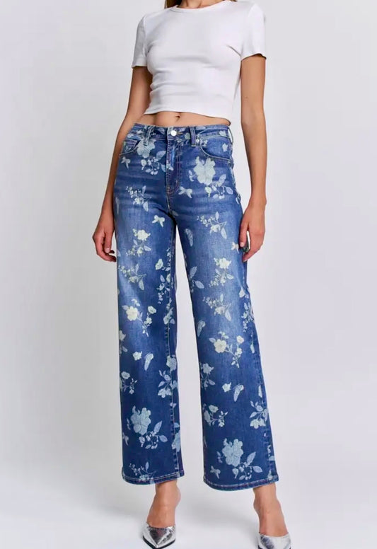 Hilary Floral High Rise Jean