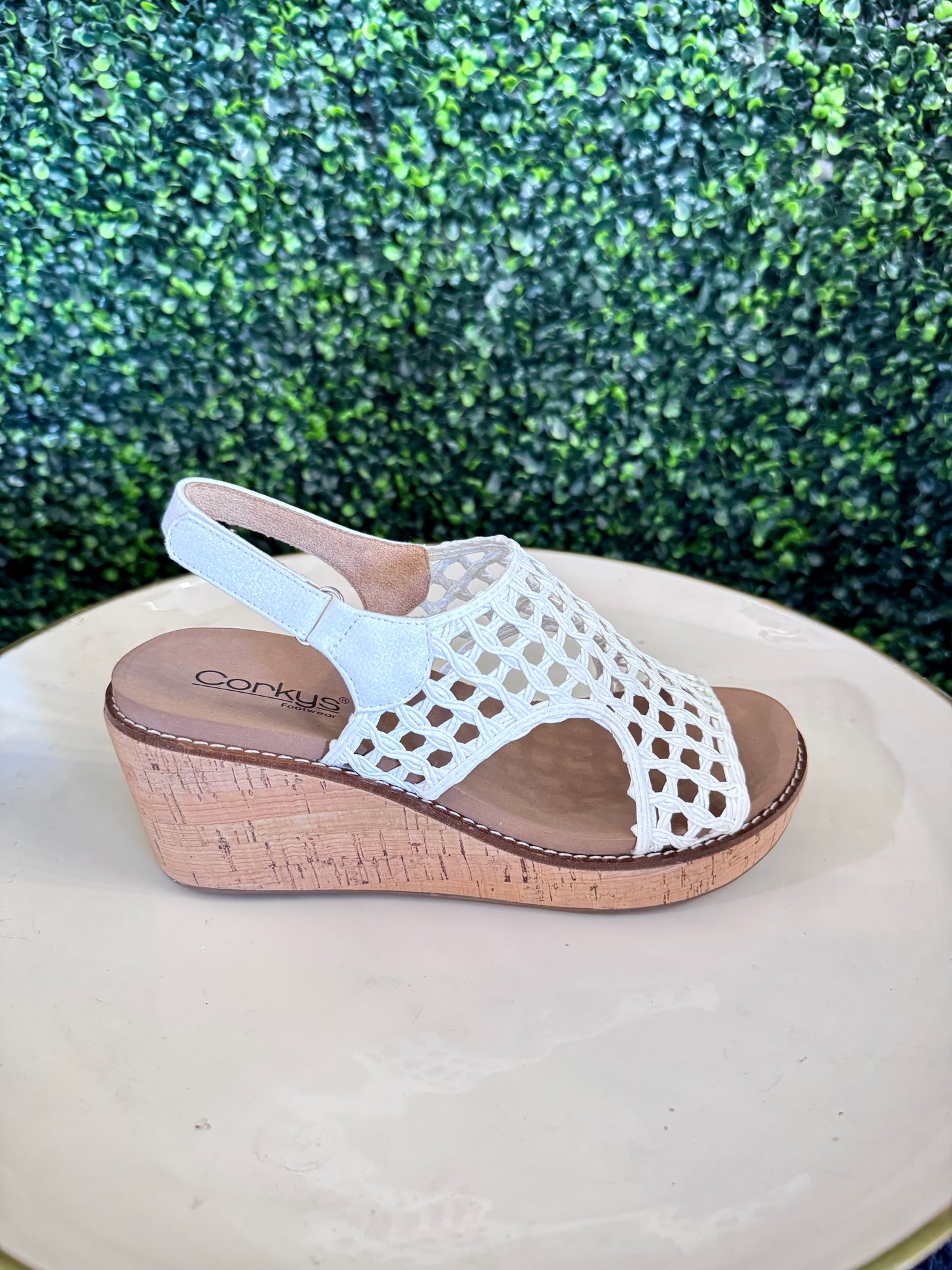 Carley Ivory Woven Wedge