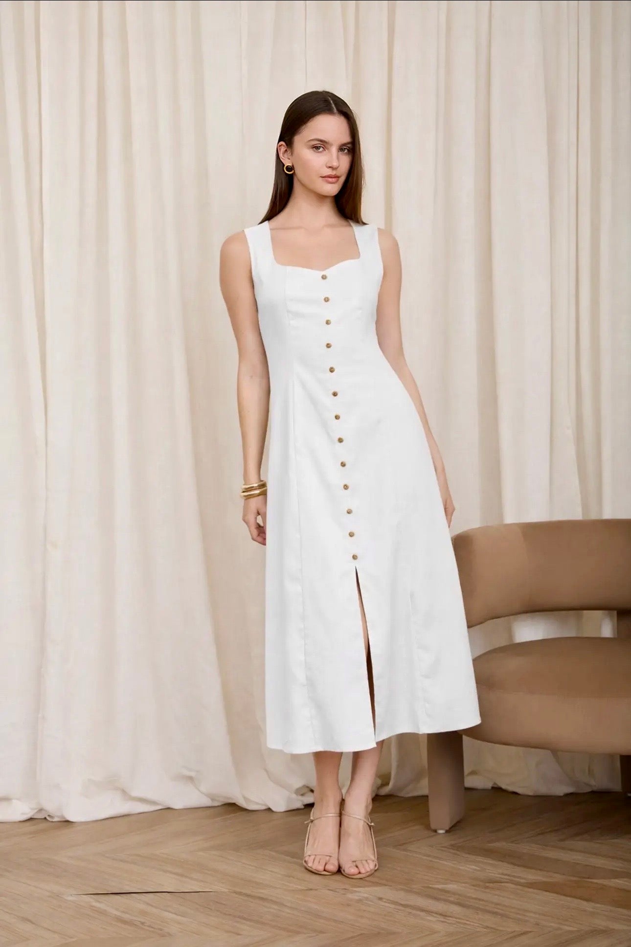 Persephone White Midi