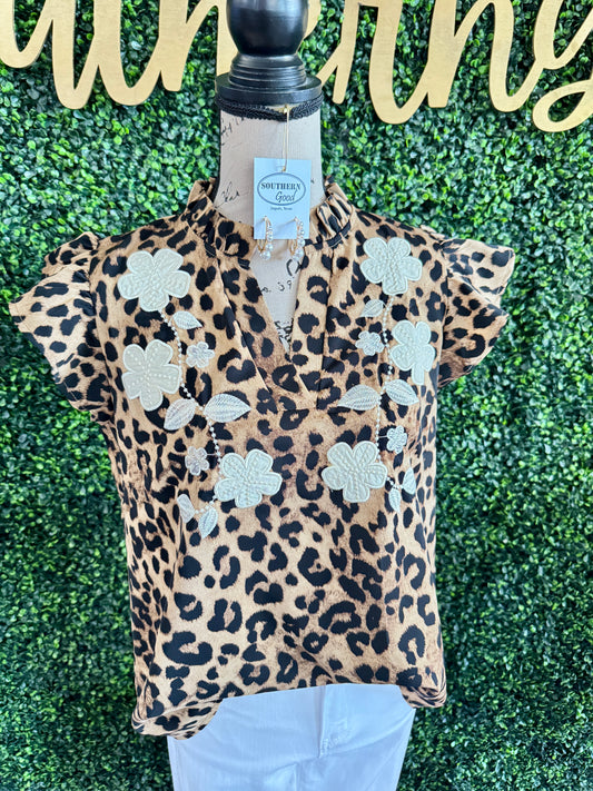 Jamie Leopard Top