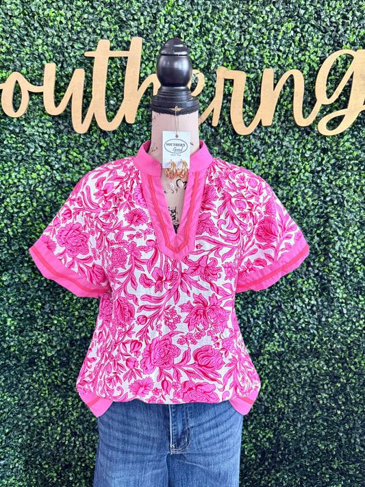 Maggie Pink Top