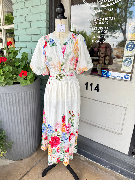 Adela Floral Midi