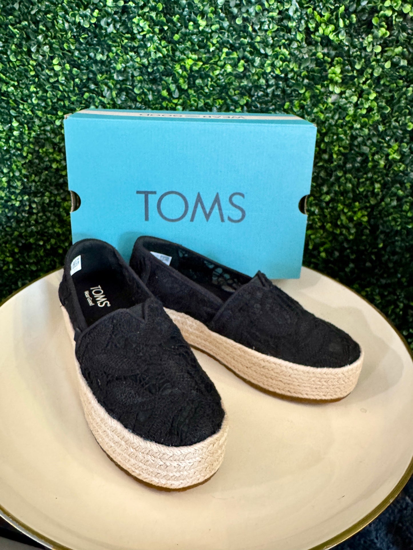 Valencia Black Crochet Slip-on