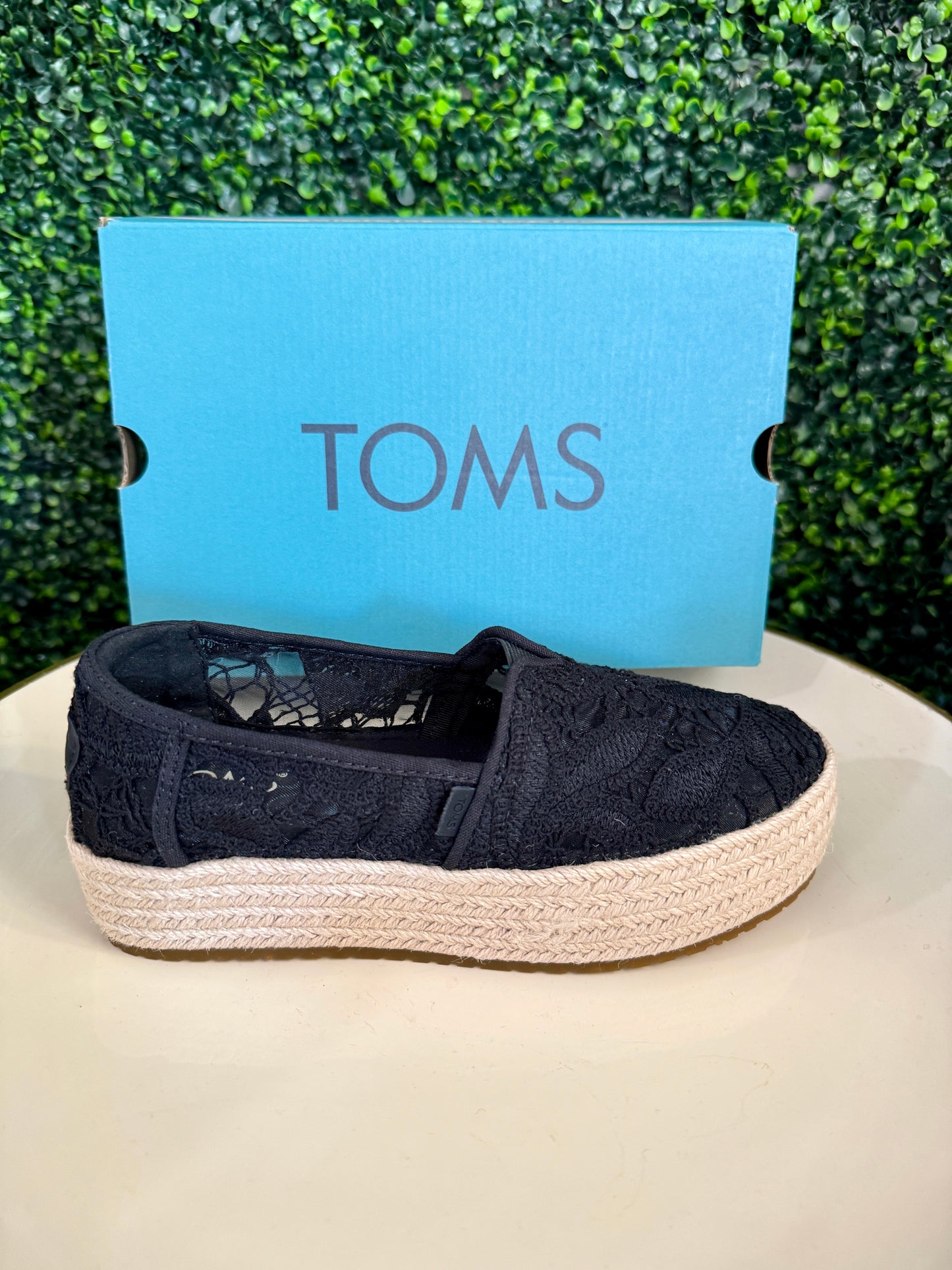 Valencia Black Crochet Slip-on