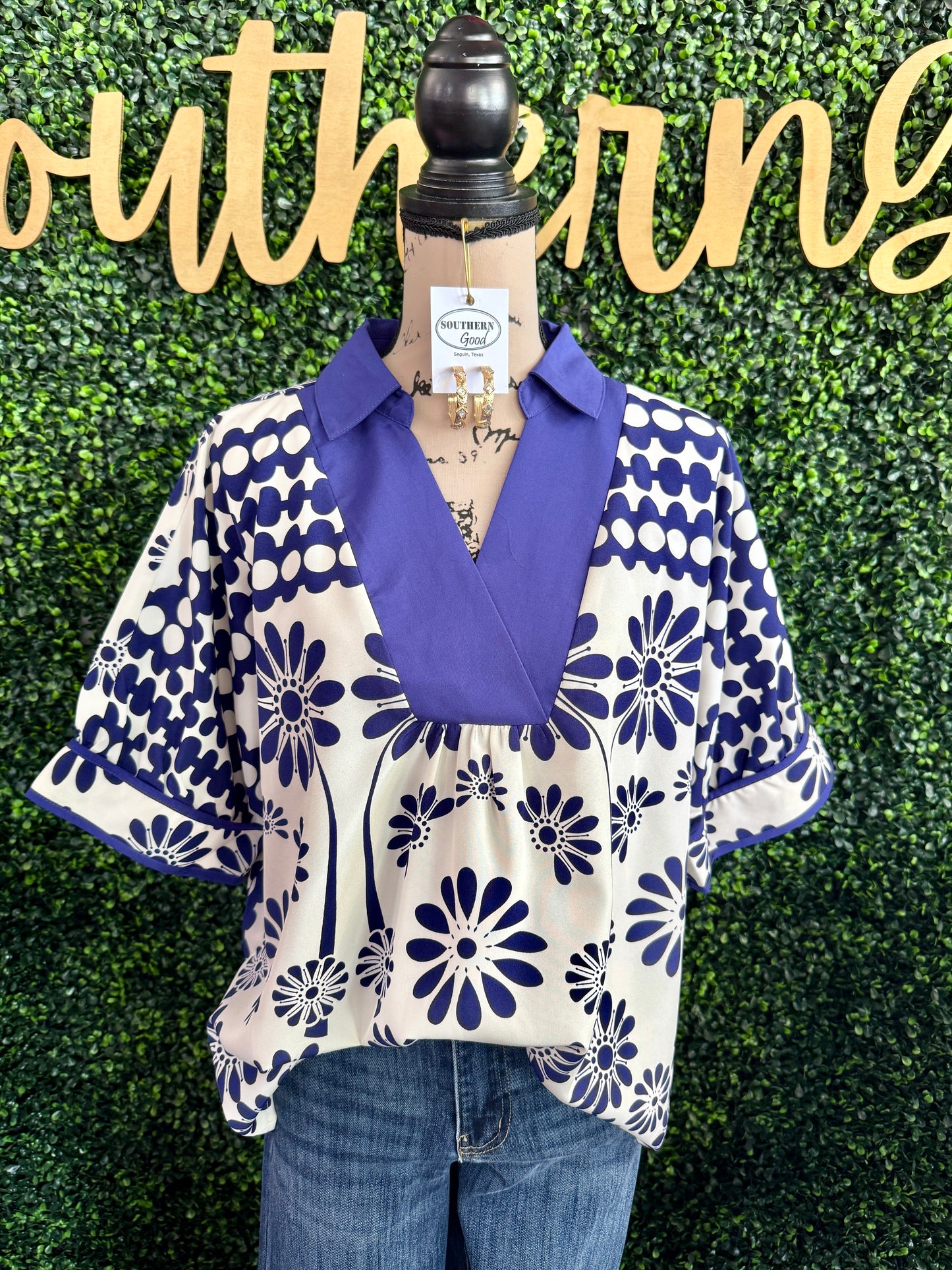 Niko Navy Top