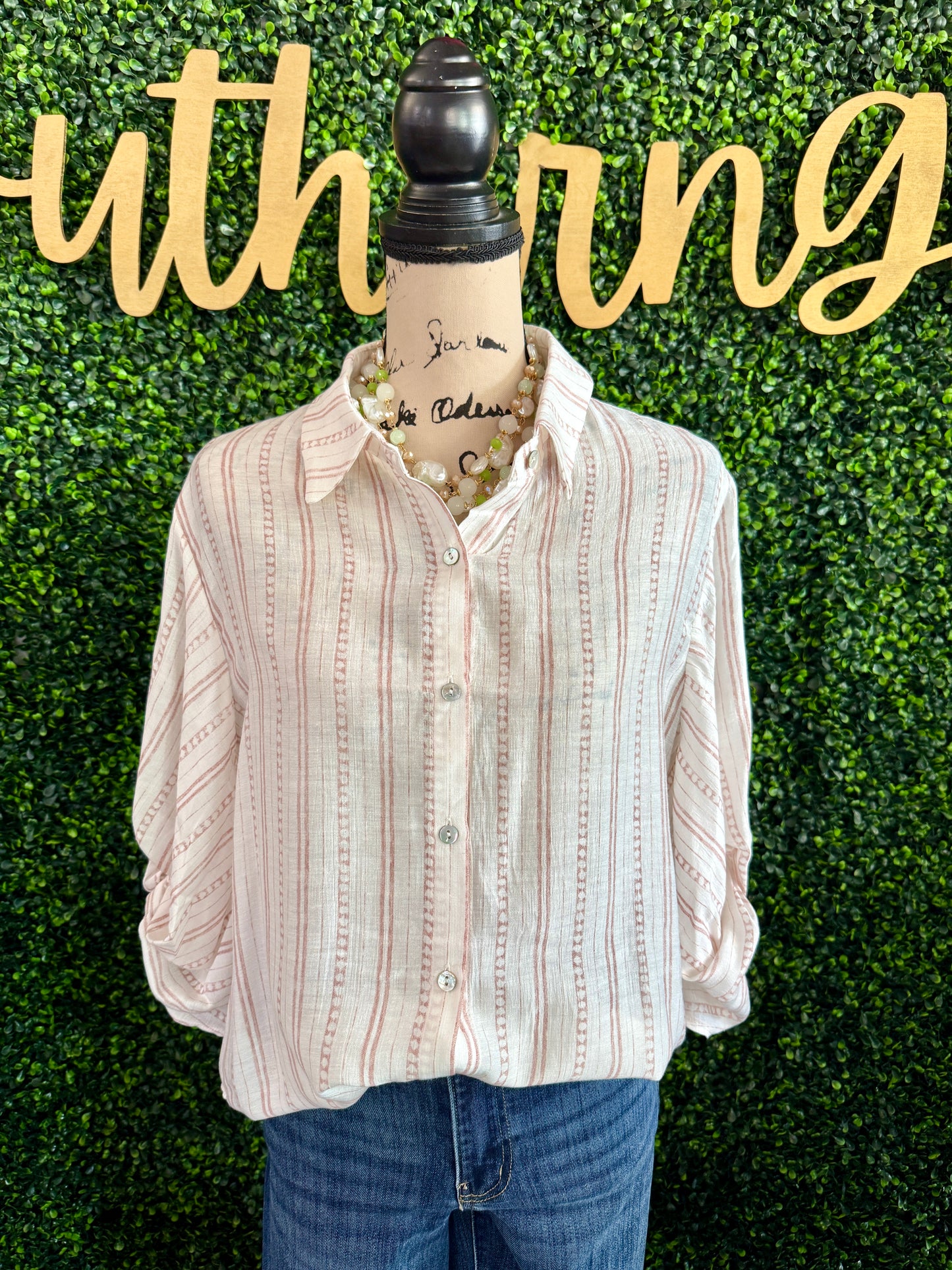 Kennedy Mauve Button Up