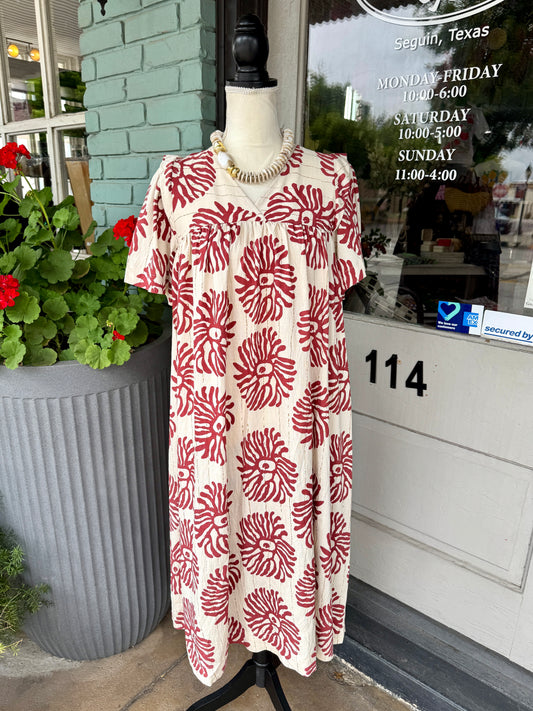 Coral Burgundy Midi