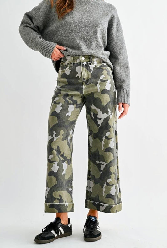 Kadie Camo High Rise Jeans