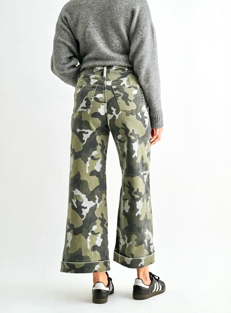 Kadie Camo High Rise Jeans