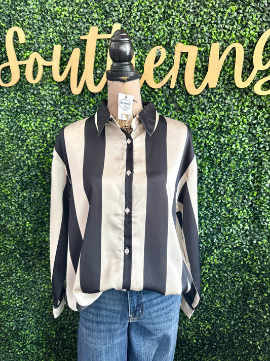 Tiffany Black Satin Top