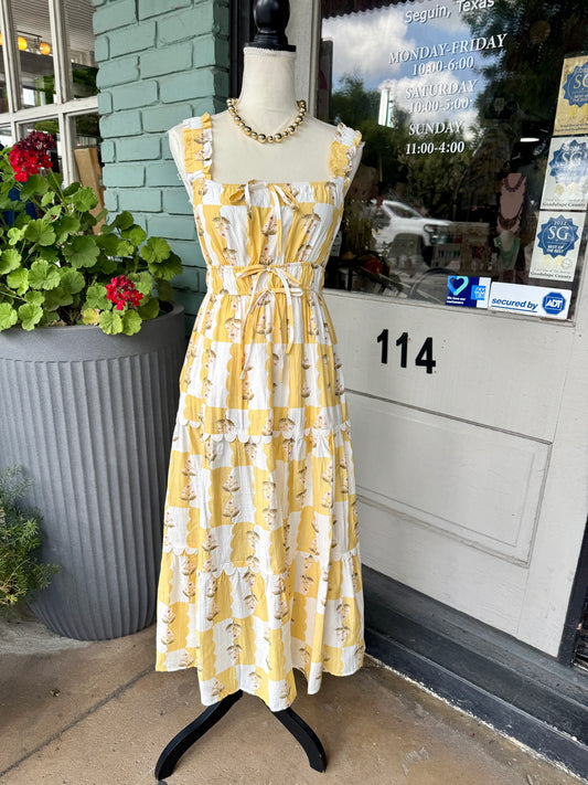 Shyla Yellow Midi