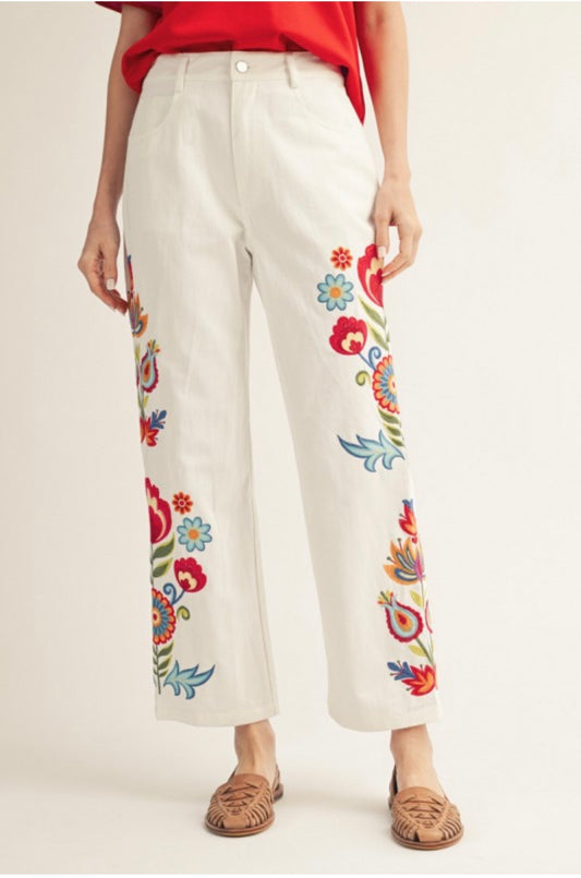 Jessie Embroidered Pant
