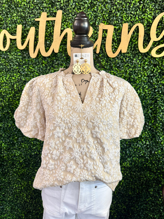 Mandie Cream Top