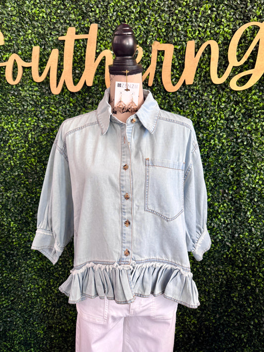 Dylan Denim Top