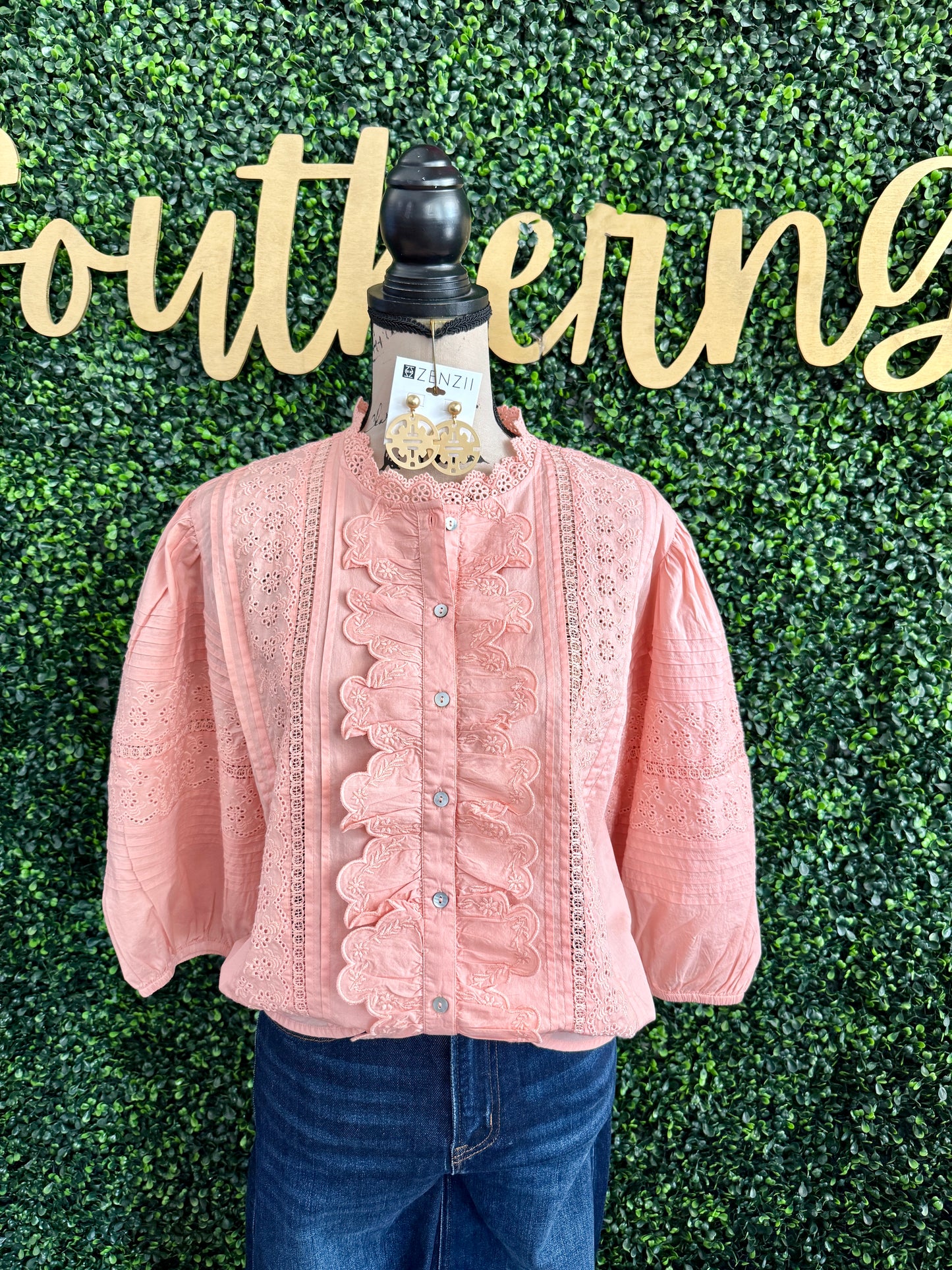 Natalie Eyelet Top