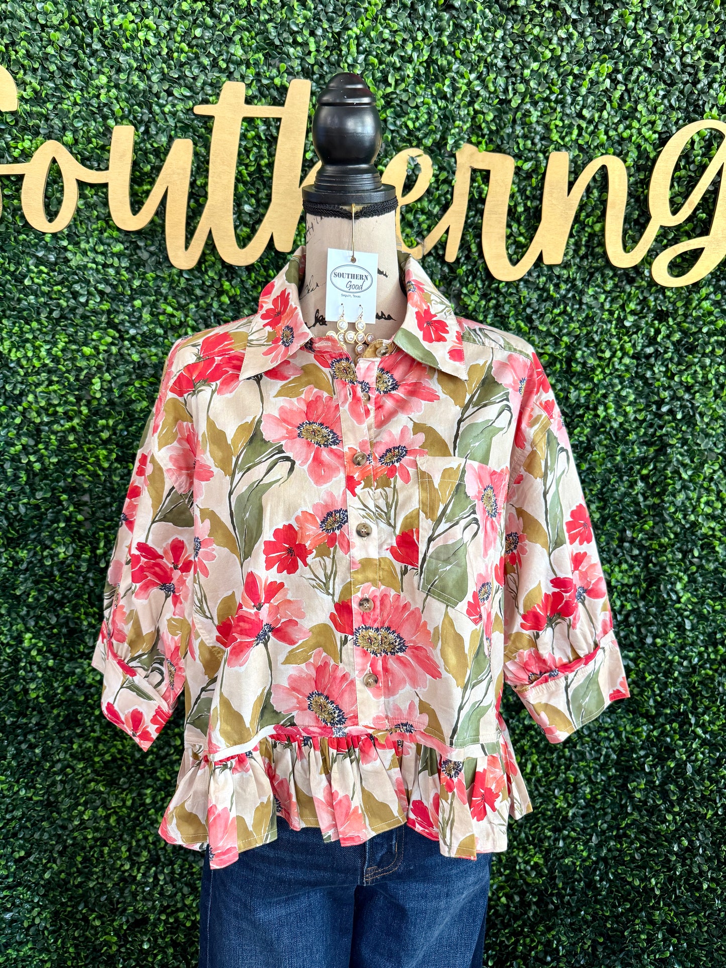 Nadia Floral Top