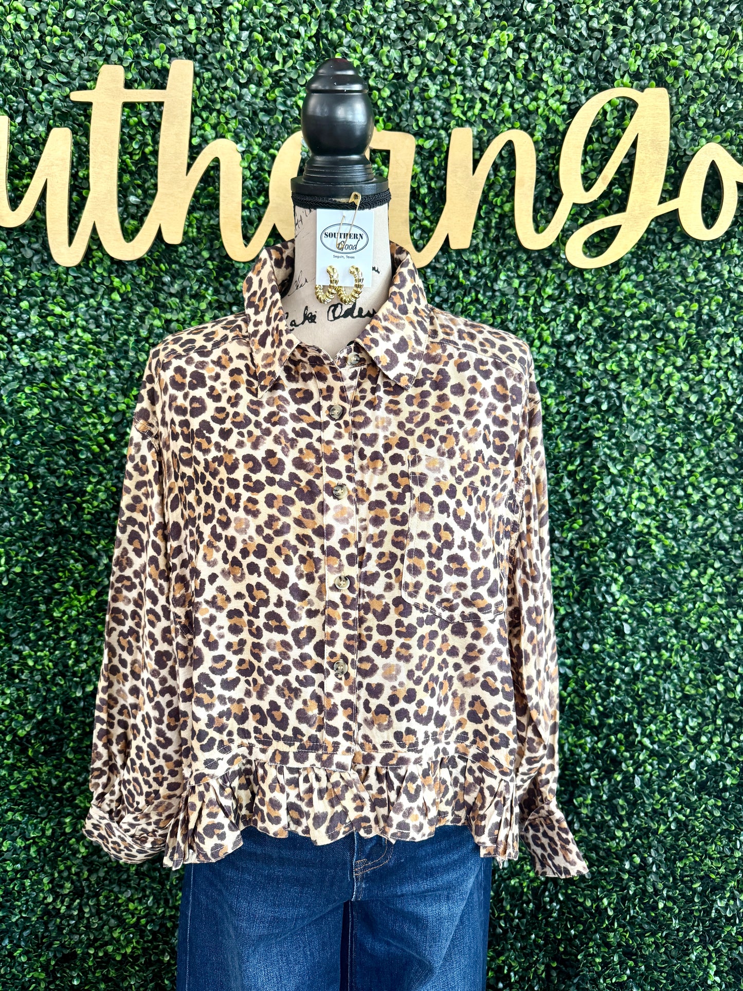 Lindsey Leopard Top