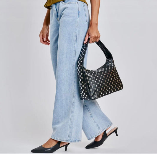Rebel Studded Black Bag