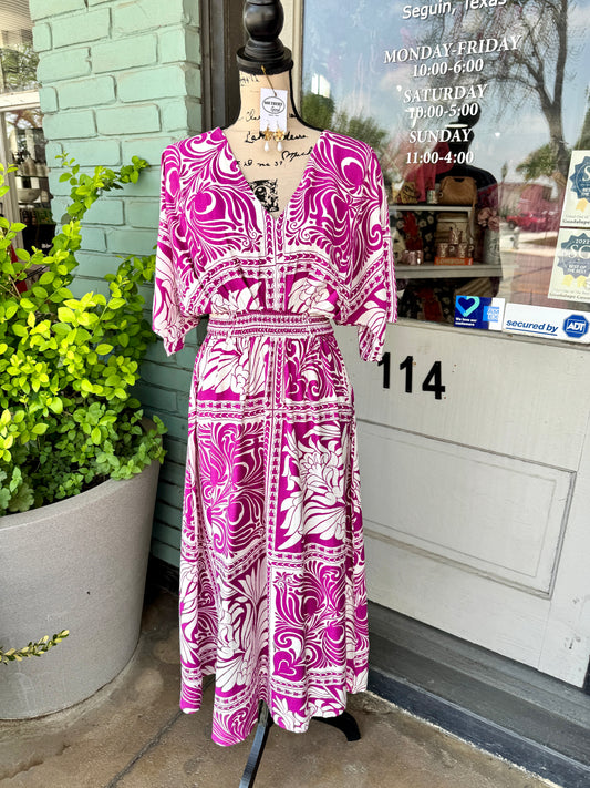 Jenna Midi Dress Pink