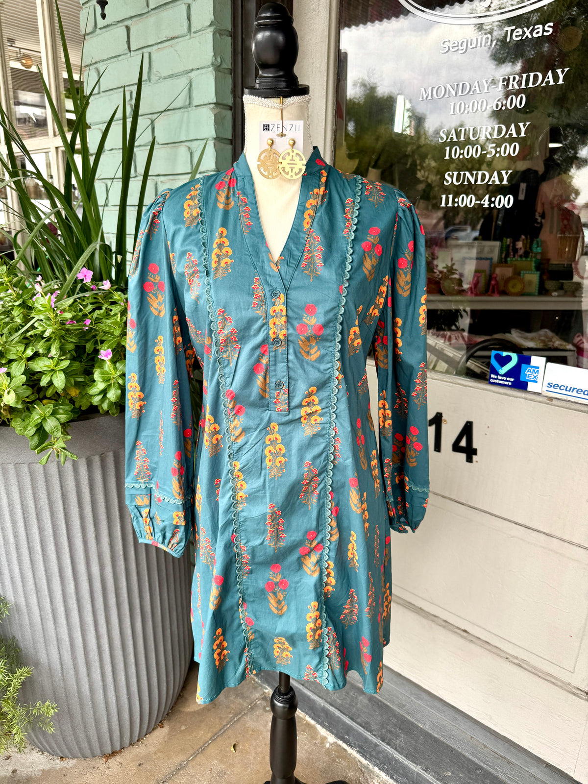 Dayna Teal Dress