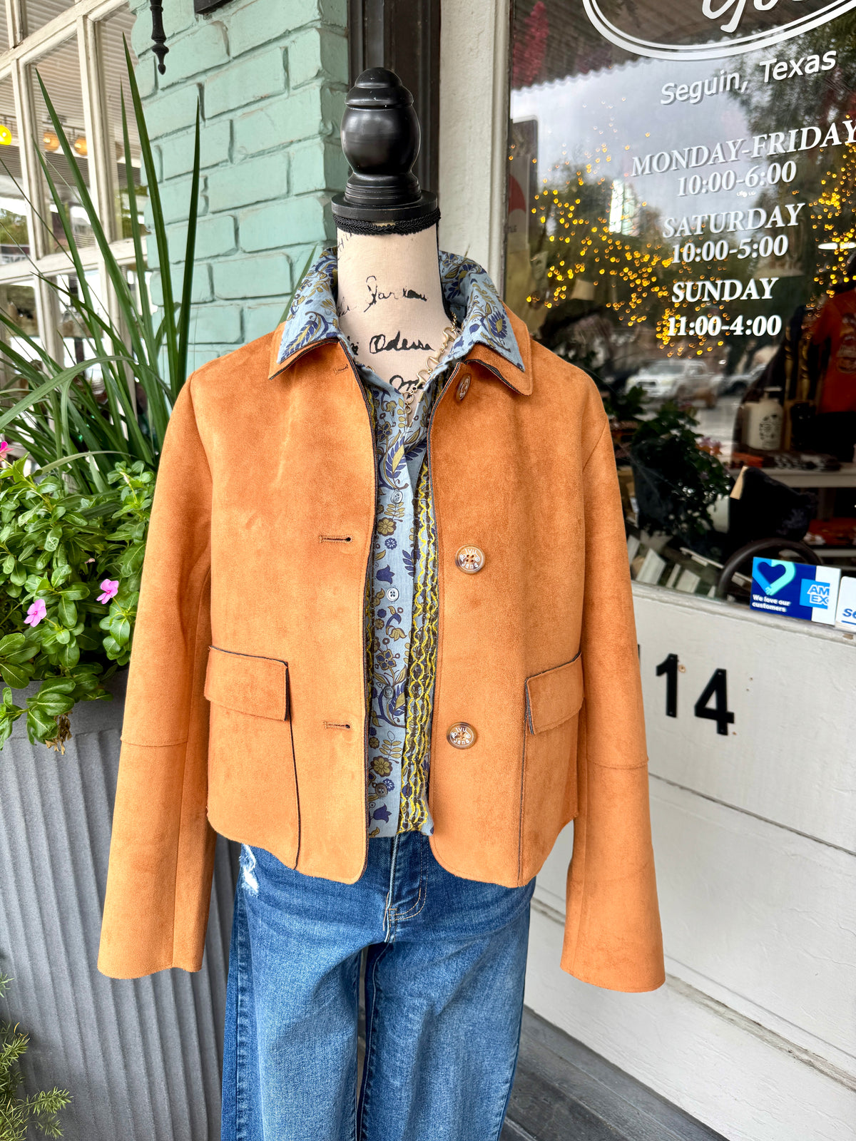 Cy Suede Patch Jacket