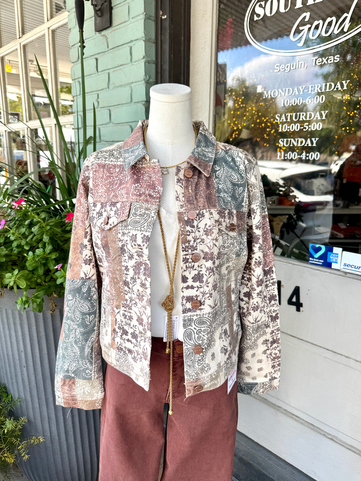 Brett Paisley Denim Jacket