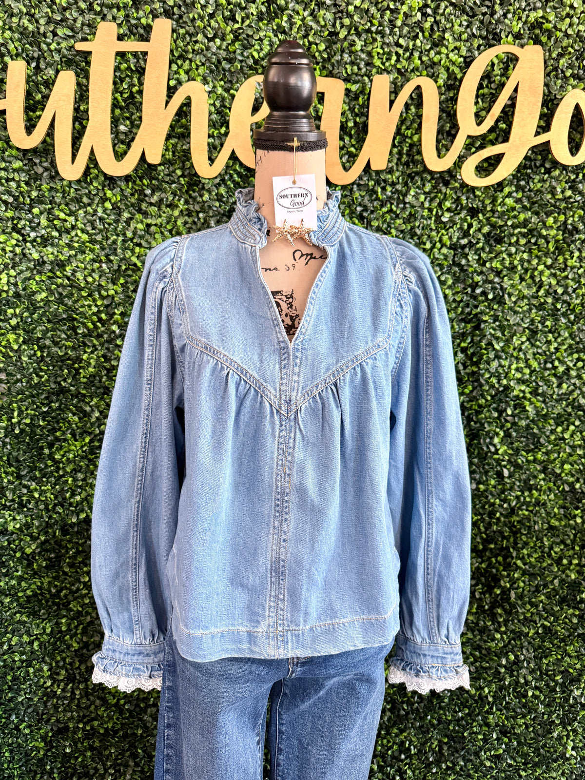 Gilles Denim Top