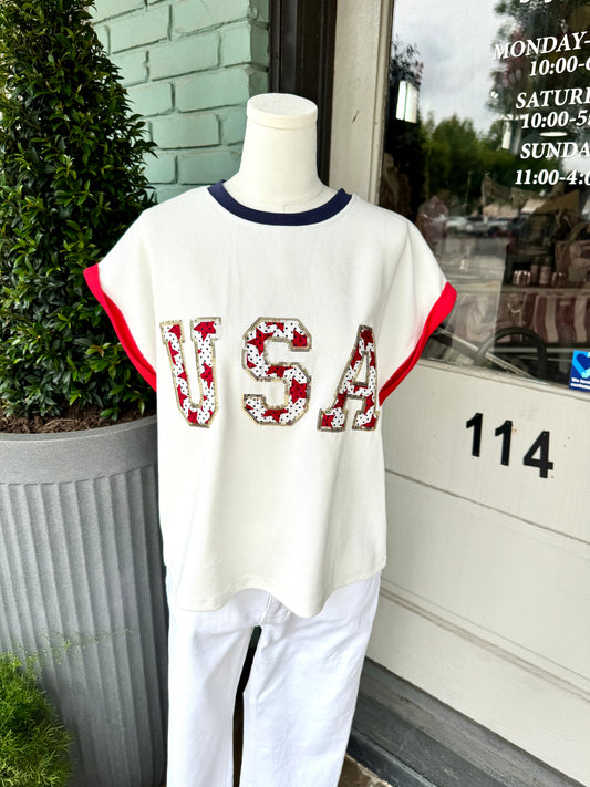 USA Sequin Top