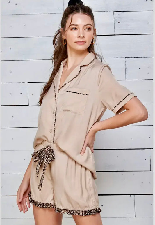 Sasha Leopard Short Set